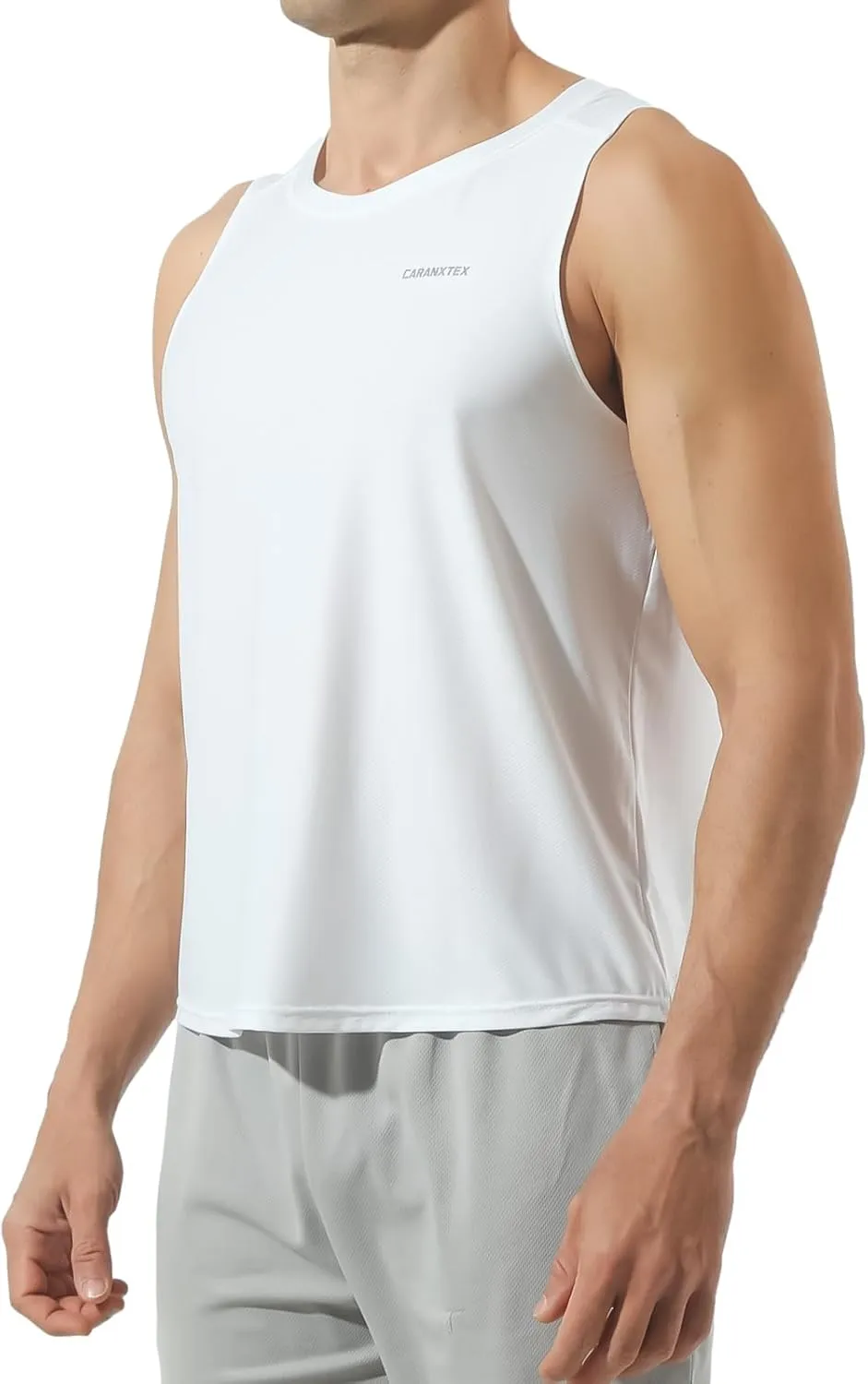 Men's Quick Dry Workout Tank Tops Bodybuilding Sleeveless Tee Fitness Gym Muscle Shirts for Active Men