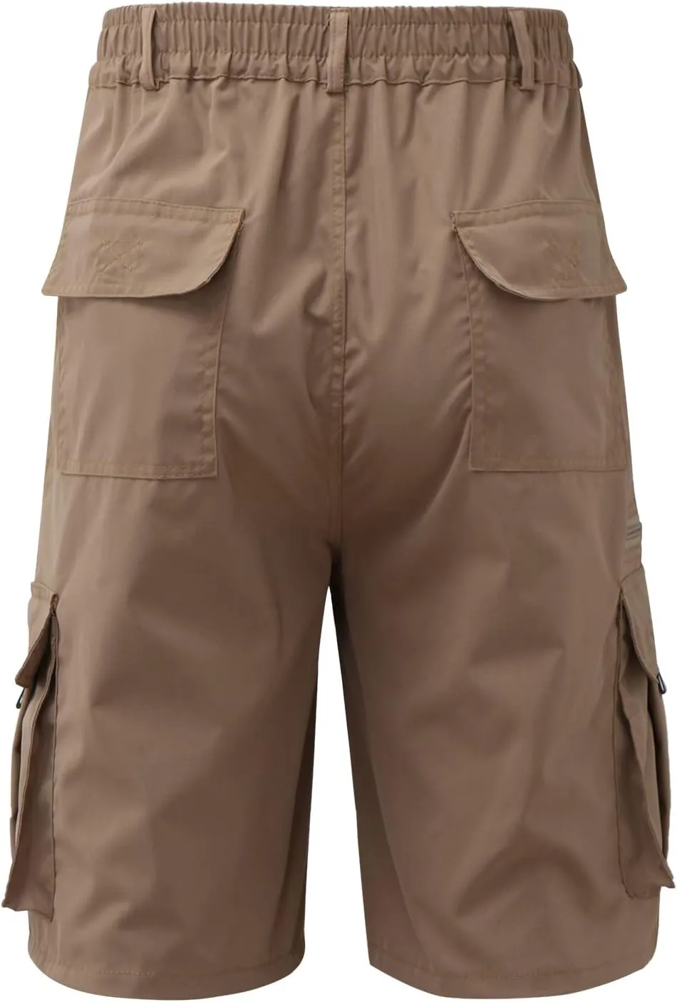Mens Shorts Cargo Dress for Men Linen Summer Wear Woodland Camouflag Elastic Waist Khaki Dropped Shoulders