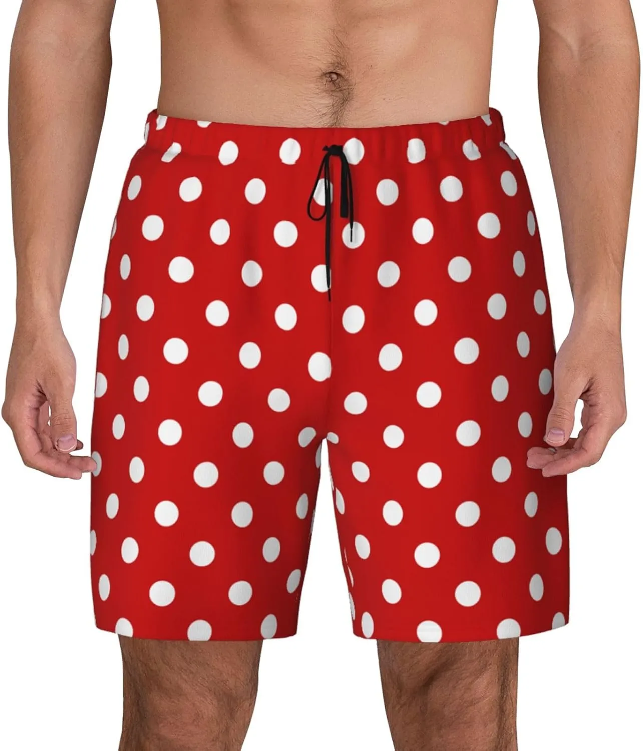 Mens Swim Trunks with Compression Liner Quick Dry Bathing Suit Stretch Swimwear Music Notes Board Shorts Beach Shorts
