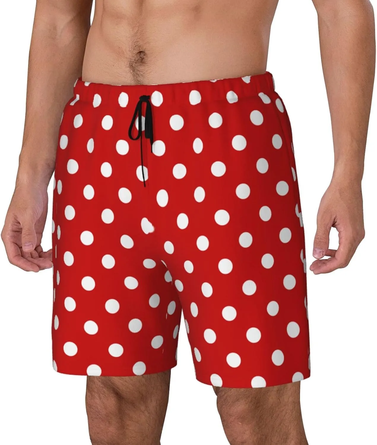 Mens Swim Trunks with Compression Liner Quick Dry Bathing Suit Stretch Swimwear Music Notes Board Shorts Beach Shorts