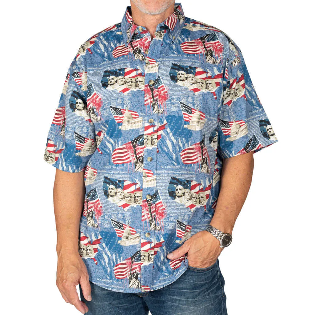 Men's USA Icons Button-Down Bundle of 3 Shirts