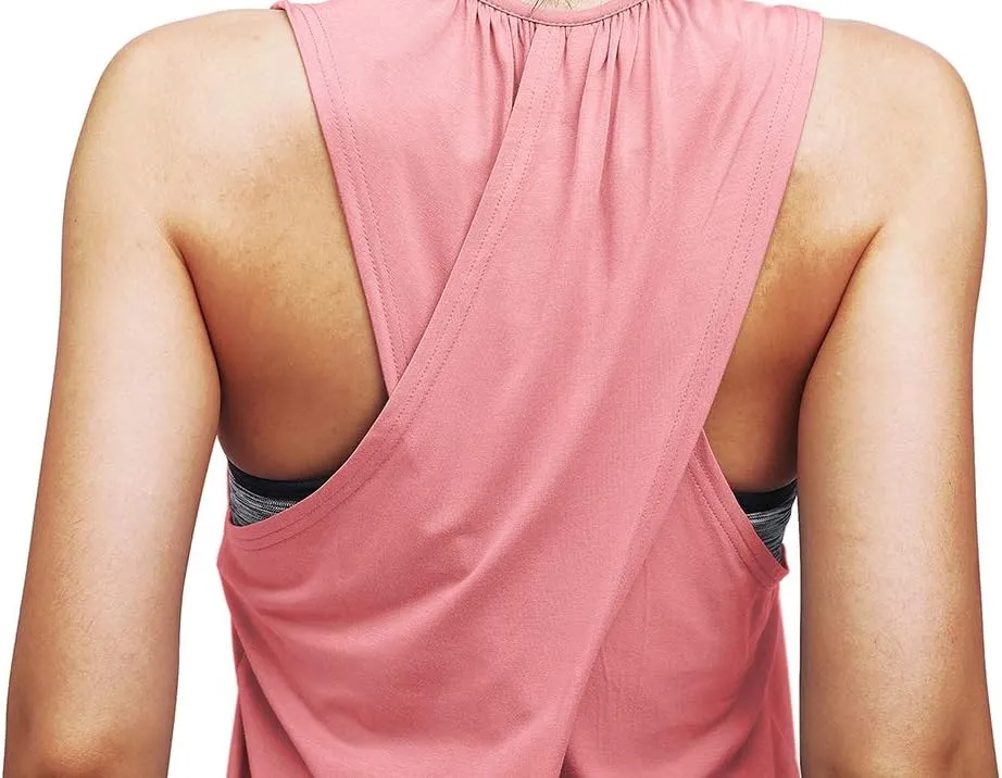 Mippo Workout Tops for Women Yoga Athletic Shirts Tank Tops Gym Summer Workout Clothes