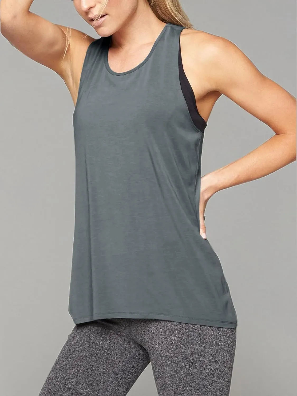 Mippo Workout Tops for Women Yoga Athletic Shirts Tank Tops Gym Summer Workout Clothes