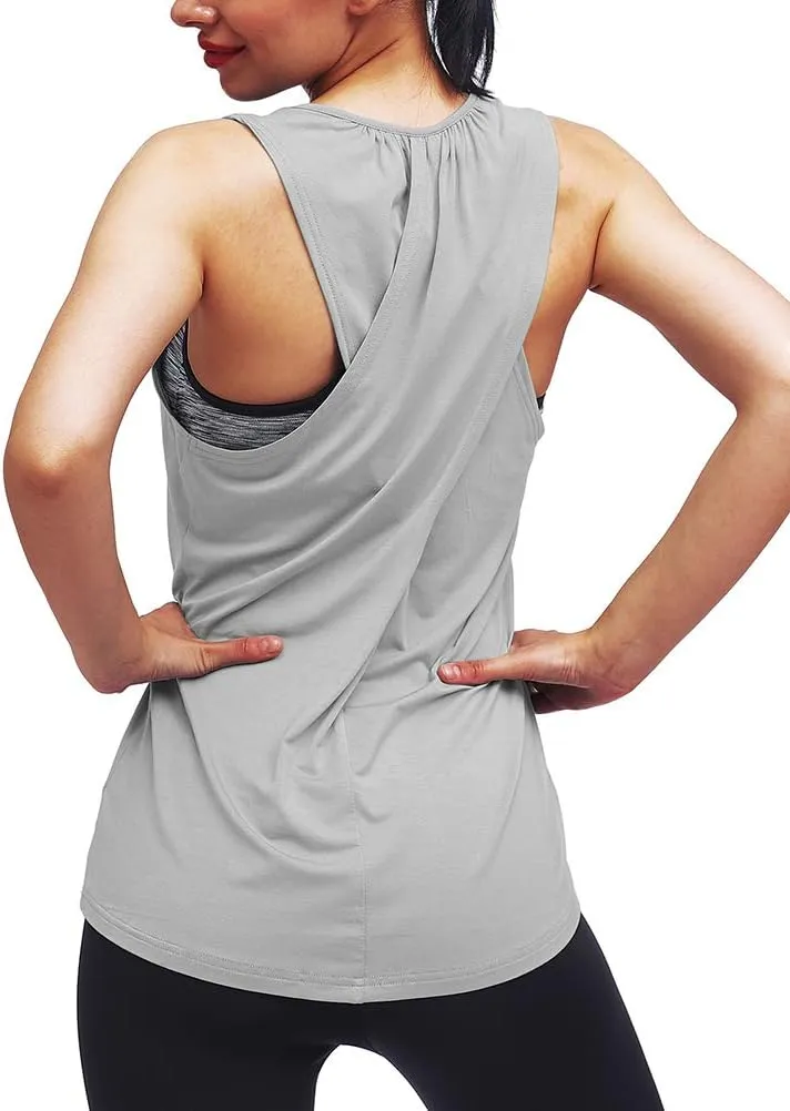 Mippo Workout Tops for Women Yoga Athletic Shirts Tank Tops Gym Summer Workout Clothes