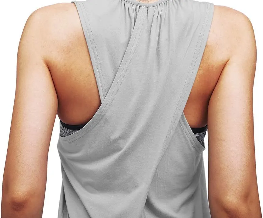 Mippo Workout Tops for Women Yoga Athletic Shirts Tank Tops Gym Summer Workout Clothes
