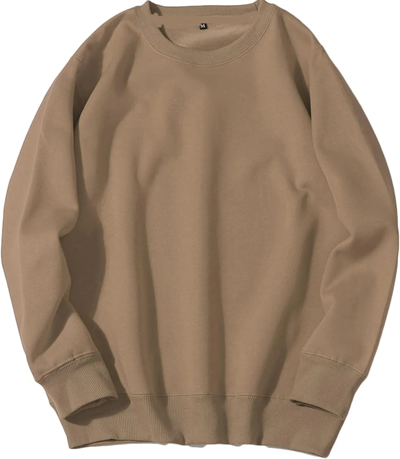 Muscularfit Crewneck Sweatshirts for Men Loose Fit Long Sleeve Solid Causal Pullover Shirts Lightweight Gym Athletic Shirt