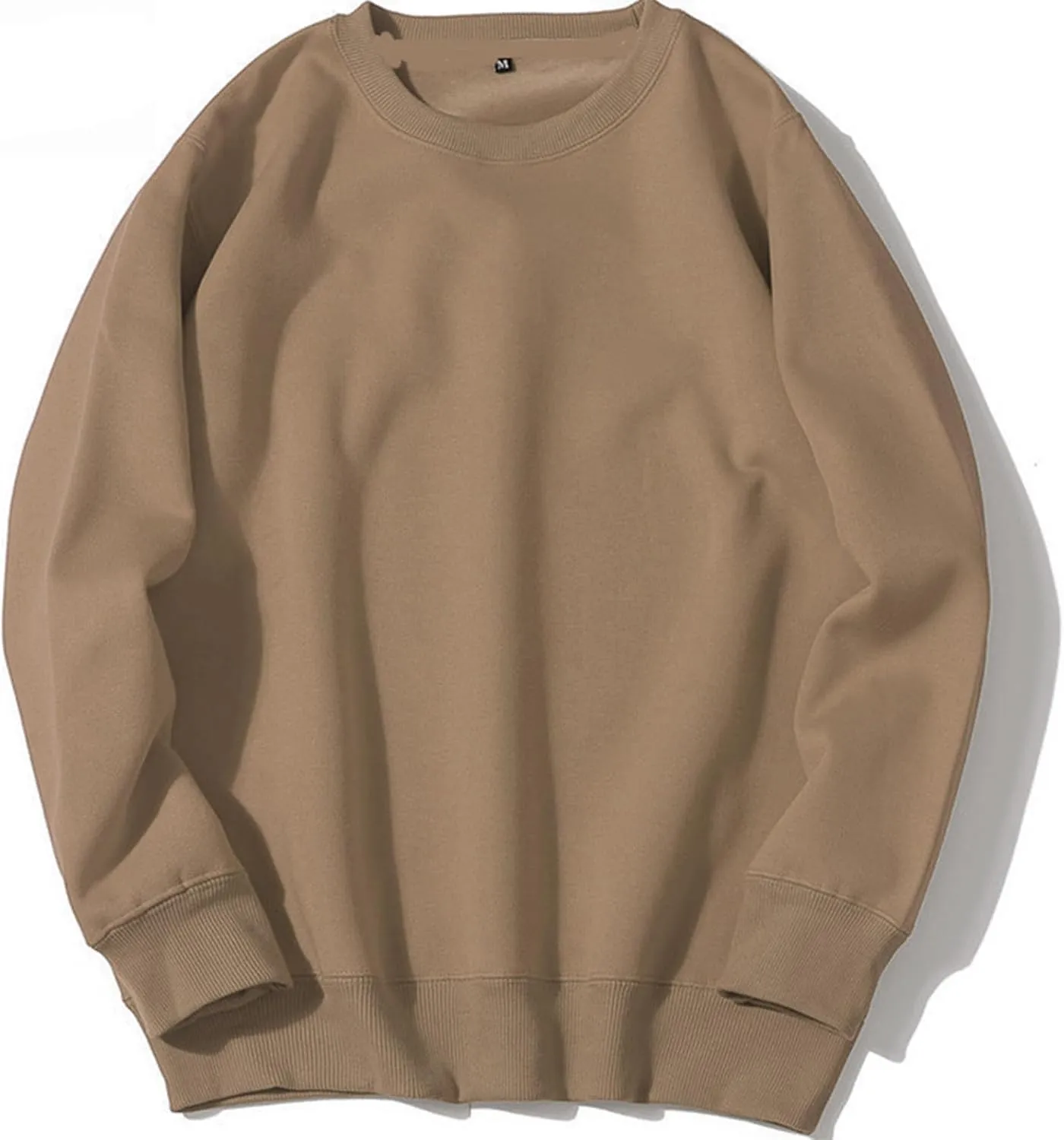 Muscularfit Crewneck Sweatshirts for Men Loose Fit Long Sleeve Solid Causal Pullover Shirts Lightweight Gym Athletic Shirt