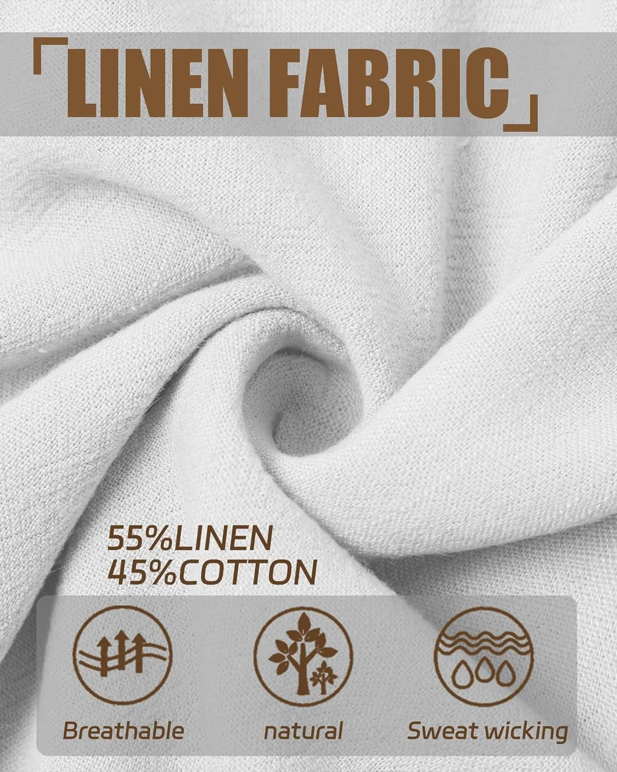 Neer 3 Pack Men's Linen Shorts Casual Cotton Lightweight Elastic Waist Drawstring Summer Shorts with Pockets