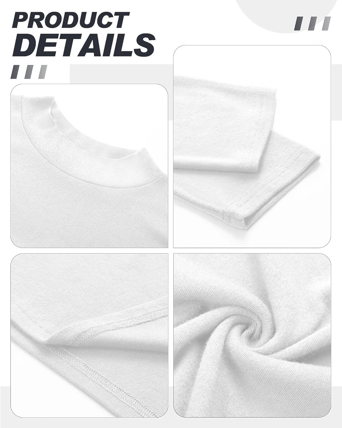 Neer 4 Pack Men's Mock Neck Shirts, Long Sleeve Turtleneck Pullover Tops Slim Fit Casual T Shirts Lightweight Basic Sweaters