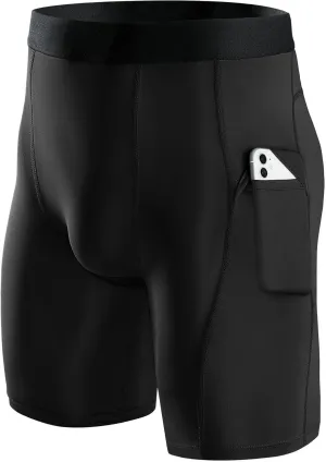 Niksa 1/2/4/5 Pack Compression Shorts Men, Spandex Running Shorts Athletic Workout Sport Performance Baselayer Underwear