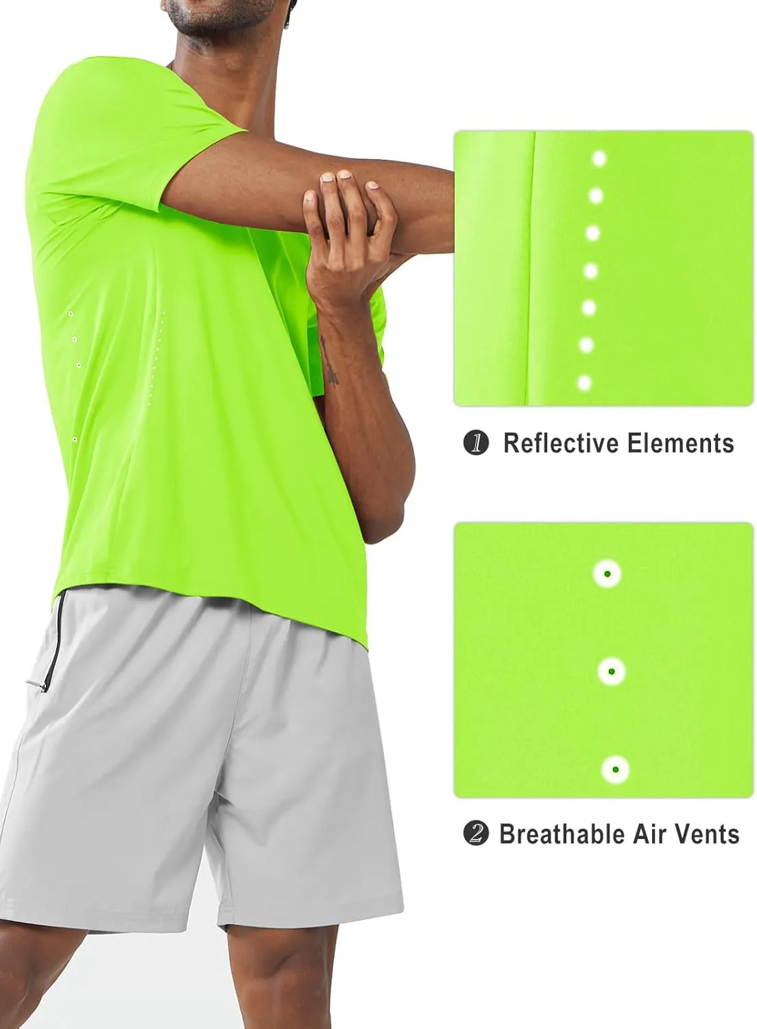 NORTHYARD Men's Athletic Gym T-Shirts,Workout Running Breathable Short-Sleeve Sports Performance Shirts Top Tee