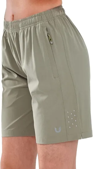 NORTHYARD Women's Athletic Hiking Shorts Quick Dry Active Running Lightweight Shorts for Gym Workout with 3 Zipper Pockets
