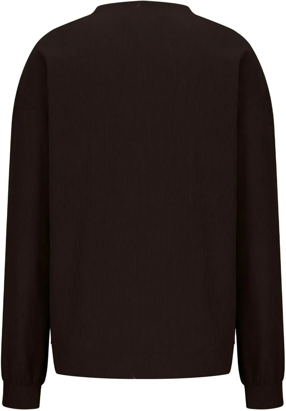 Oversized Crew Neck Sweatshirt Women 2024 Casual Loose Long Sleeve Corduroy Pullover Tops Fall Fashion Outfits Trendy