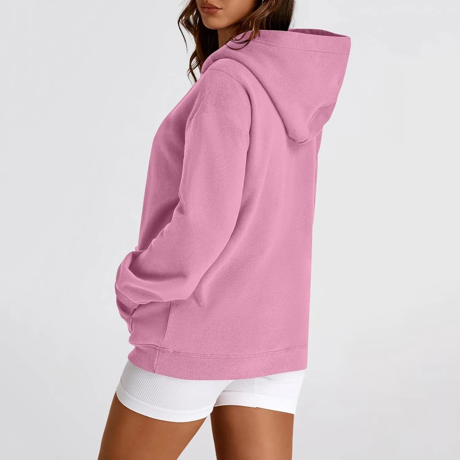 Oversized Hoodie for Women Baggy Fleece Sweatshirt Lightweight Drawstring Pullover Hoodies Streetwear Fall Clothes