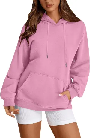 Oversized Hoodie for Women Baggy Fleece Sweatshirt Lightweight Drawstring Pullover Hoodies Streetwear Fall Clothes