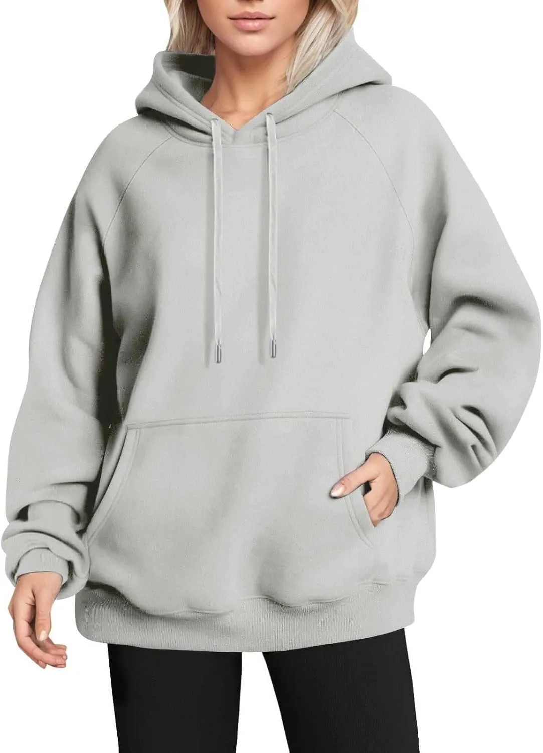 Oversized Hoodies for Women Comfy Fleece Pullover Sweaters Drawstring Sweatshirt with Pocket Fall Y2k Preppy Hoodies