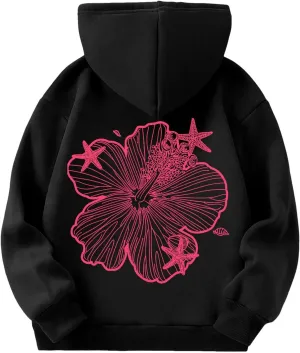 Palm Puff Hoodie for Kids Letter Graphic Hoodie Cute Preppy Sweatshirt Teen Girls Long Sleeve Tops with Pockets