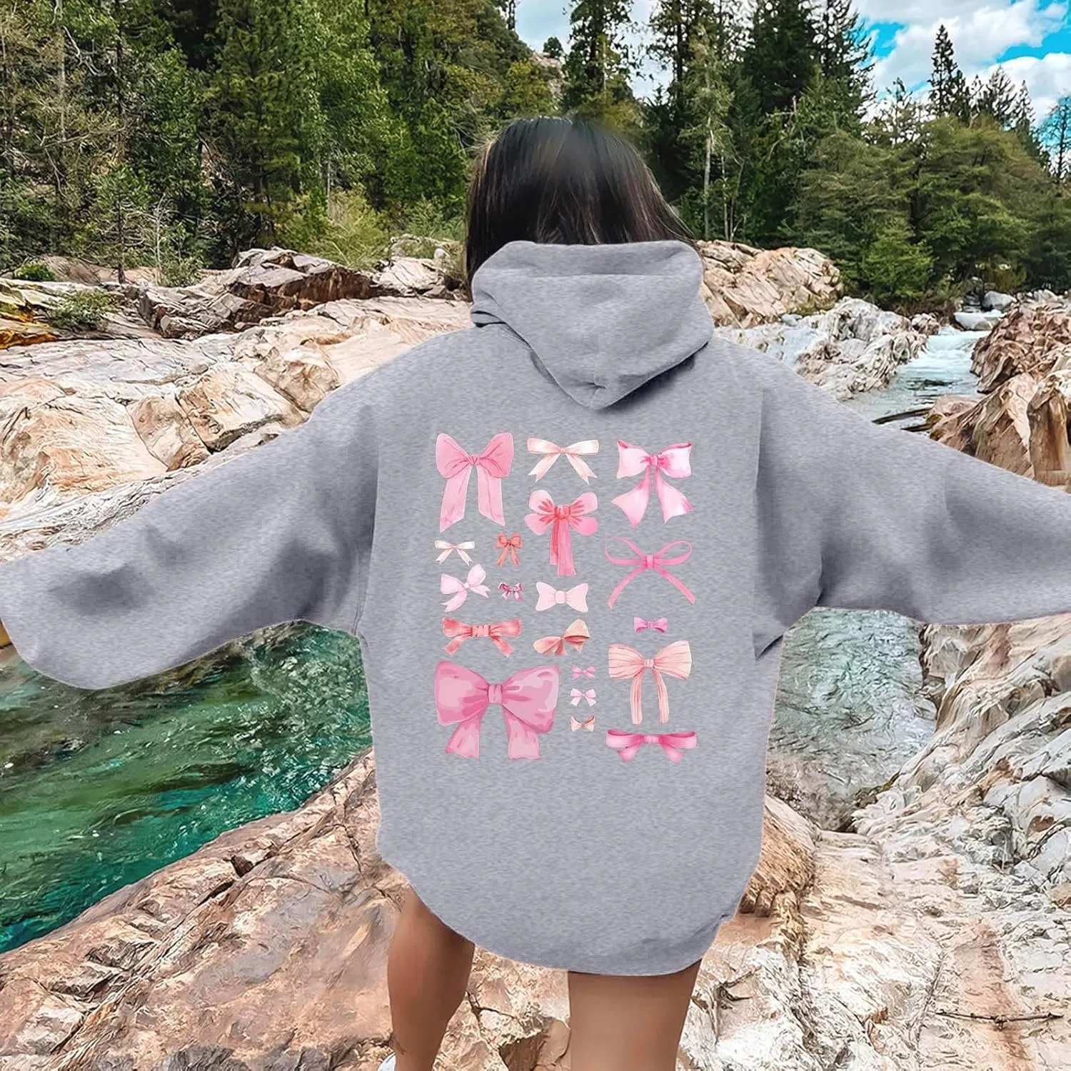 PTOLOCIF Women's Workout Hoodies Oversized Pullover Tops Tie Dye Hooded Sweatshirt Warm Top Fall Outfits with Pockets