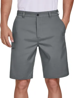 PULI Men's Golf Hybrid Dress Shorts Casual Summer Stretch Flat Front Lightweight Hiking Shorts Quick Dry with Pockets