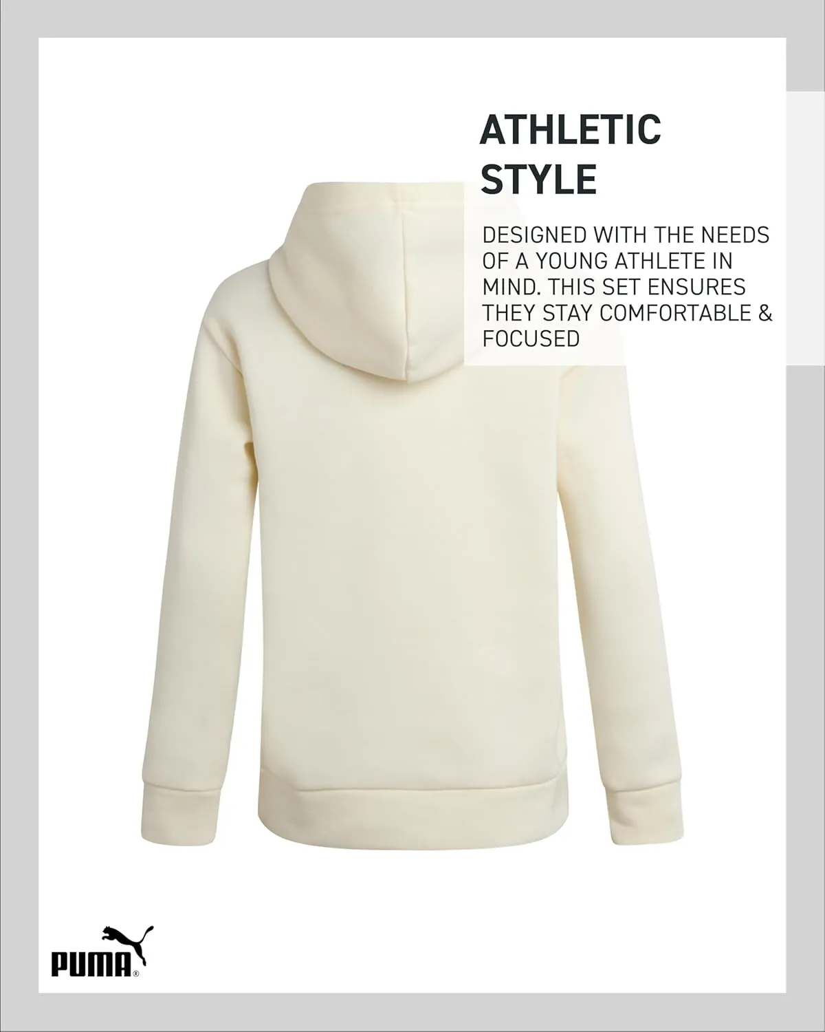 PUMA Boys' Hoodie - Fleece Pullover Basic Athletic Performance Small Chest Logo Sweatshirt for Boys (Sizes: 8-20)