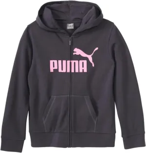 PUMA Girls' Core Logo Zip Up Hoodie