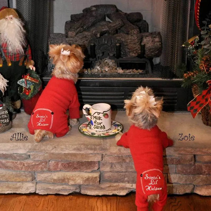 "SANTA'S LIL HELPERS"  DOG PAJAMAS