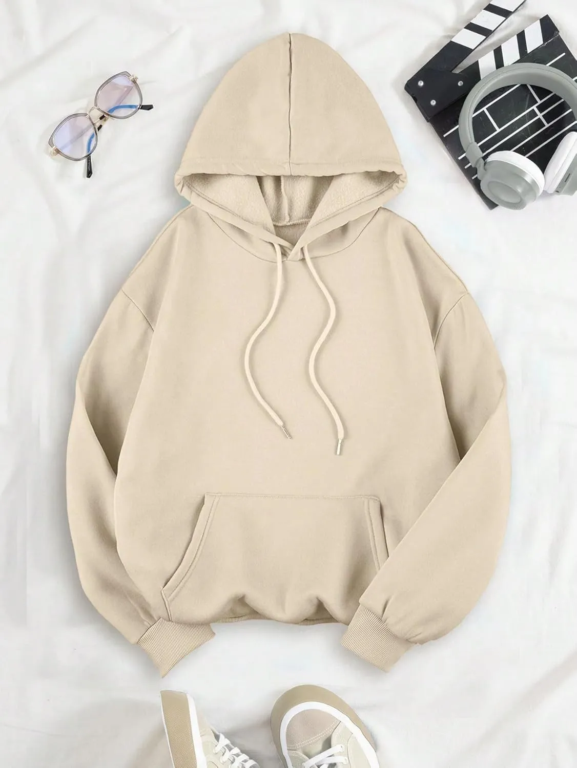 QYZ-Top Womens Cheetah Leopard Star Hoodie Graphic Print Fleece Y2k Oversized Hooded Sweatshirt