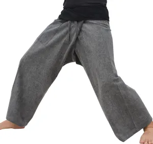 RaanPahMuang Thai Fisherman Pants Men/Women, Loose Yoga, Pirate, Harem Pants, 100% Cotton, Unisex Kimono Pants