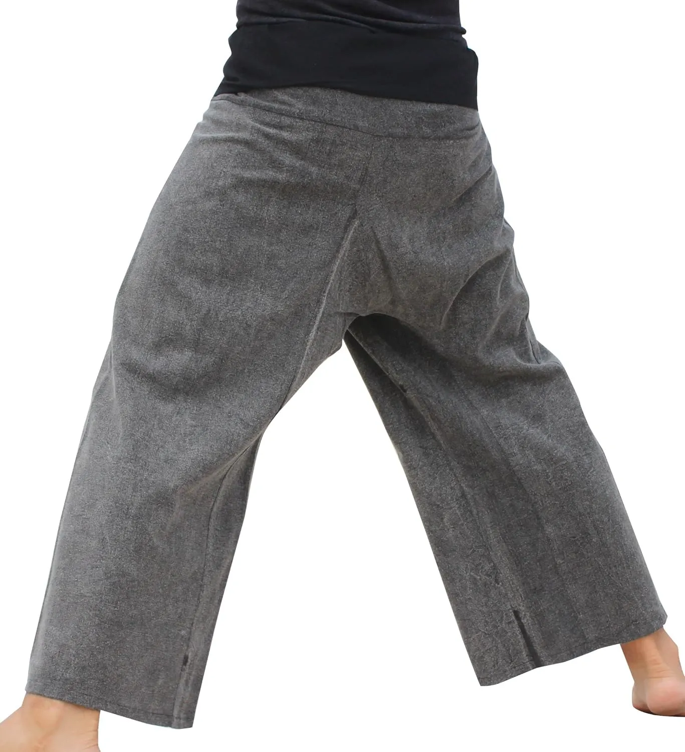 RaanPahMuang Thai Fisherman Pants Men/Women, Loose Yoga, Pirate, Harem Pants, 100% Cotton, Unisex Kimono Pants