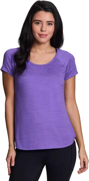 RBX Active Women's Athletic Quick Dry Space Dye Short Sleeve Yoga T-Shirt