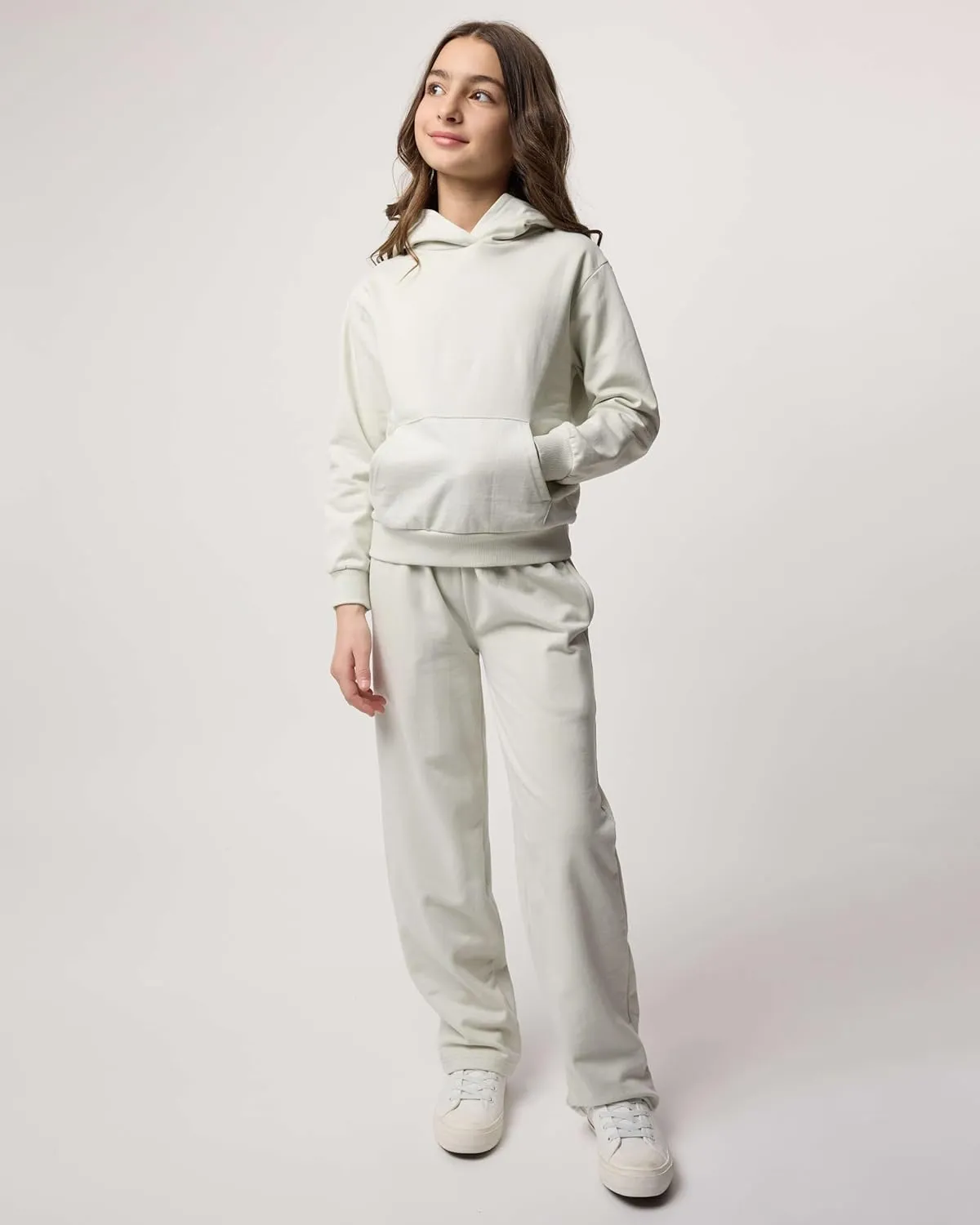Real Essentials 3 Pack: Girls' Soft Brushed Fleece Pullover Hoodie Sweatshirt With Kangaroo Pocket (Ages 7-16)