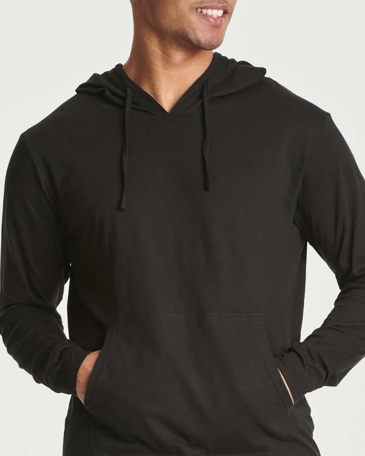Real Essentials 3 Pack: Men's Cotton Lightweight Casual Pullover Drawstring Hoodie With Pocket (Available In Big & Tall)