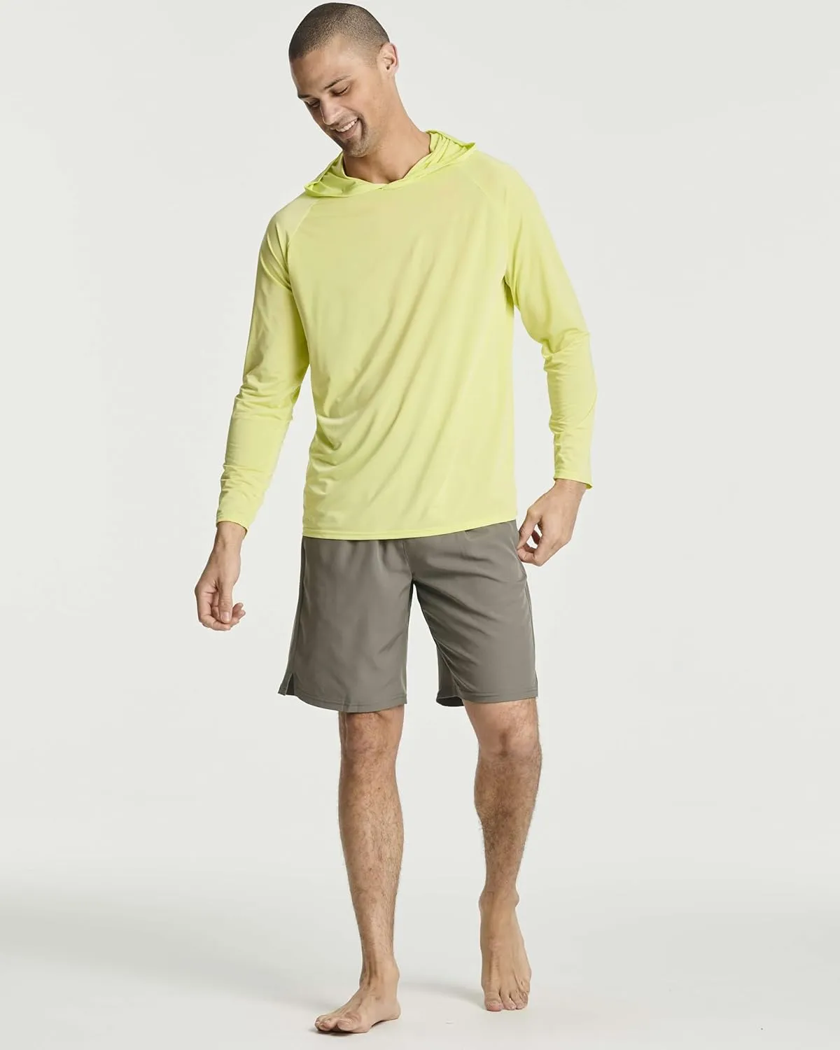 Real Essentials 3 Pack: Men's Rash Guard Hoodie Sweatshirt Sun Protection UPF Fishing Shirt (Available in Big & Tall)