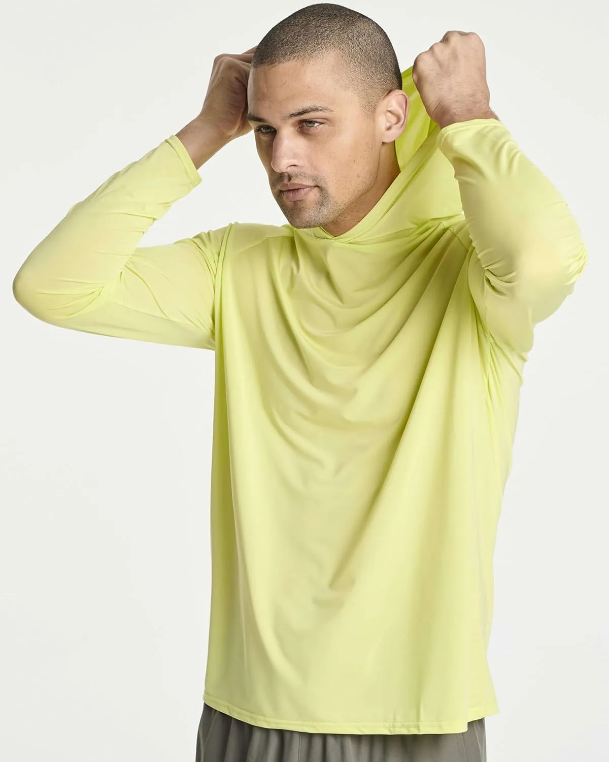 Real Essentials 3 Pack: Men's Rash Guard Hoodie Sweatshirt Sun Protection UPF Fishing Shirt (Available in Big & Tall)