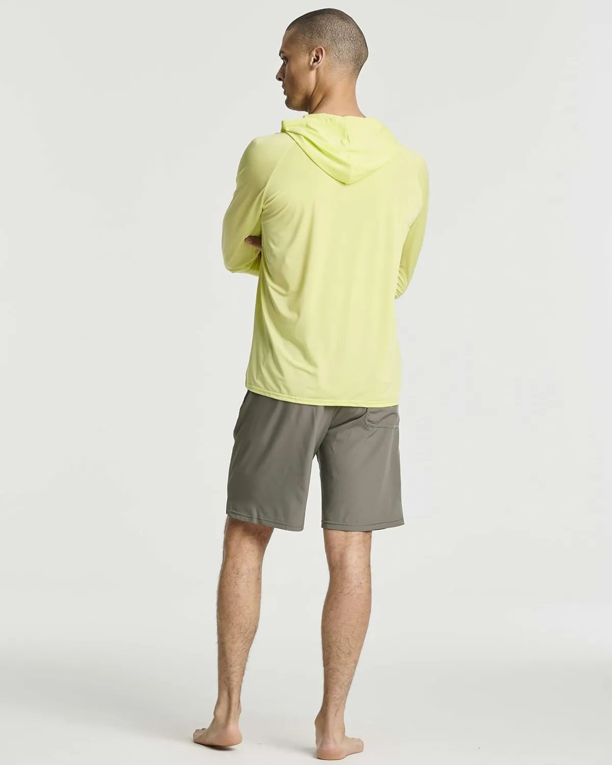 Real Essentials 3 Pack: Men's Rash Guard Hoodie Sweatshirt Sun Protection UPF Fishing Shirt (Available in Big & Tall)