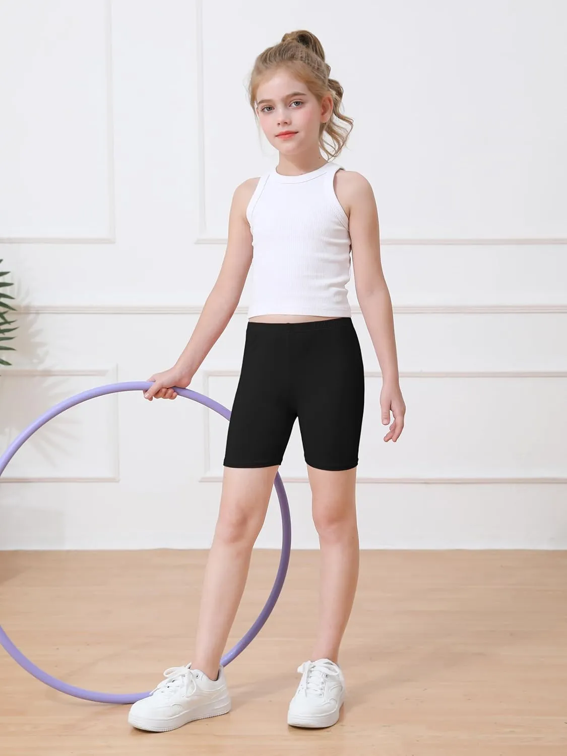 Resinta 10 Pack Girls Bike Shorts Cartwheel Under Dress Dance Shorts for Toddler Girls Kids Multicolor