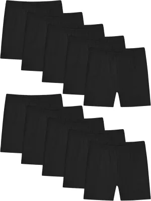 Resinta 10 Pack Girls Bike Shorts Cartwheel Under Dress Dance Shorts for Toddler Girls Kids Multicolor