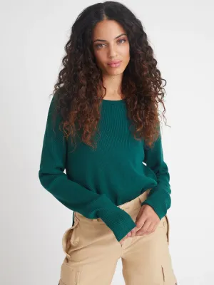 Ribbed Crew Neck Pullover Sweater