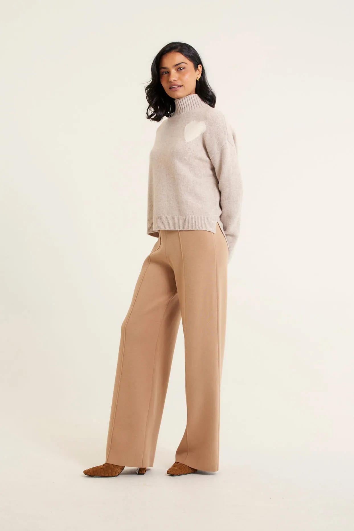 Ronnie Merino Cashmere Polo In Beige