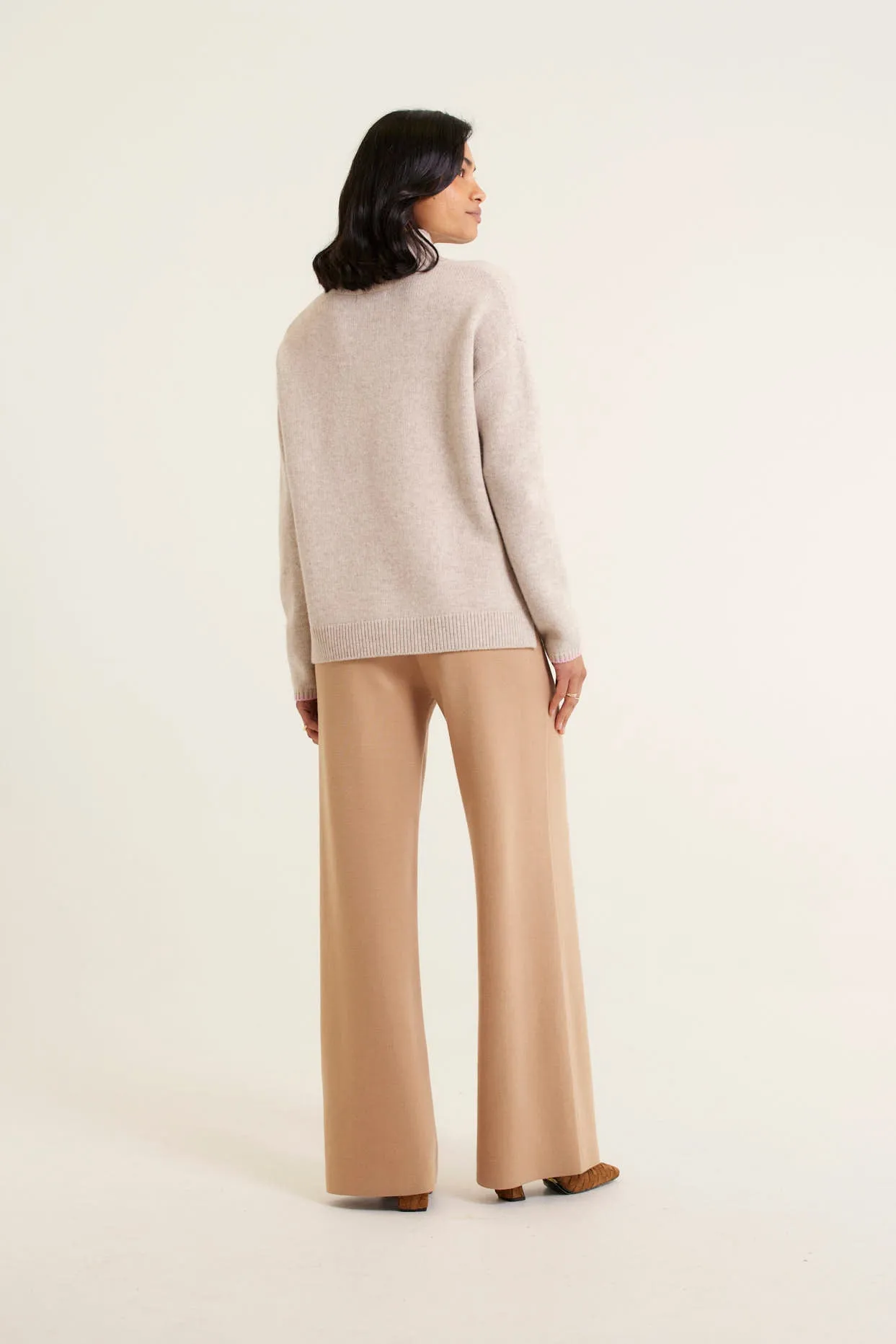 Ronnie Merino Cashmere Polo In Beige