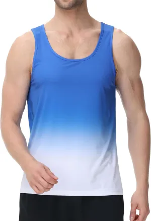 Satankud Men's Tank Tops Quick Dry Workout Gym Sleeveless Shirts Summer Beach Hawaiian Muscle Tee