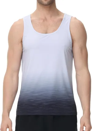 Satankud Men's Tank Tops Quick Dry Workout Gym Sleeveless Shirts Summer Beach Hawaiian Muscle Tee