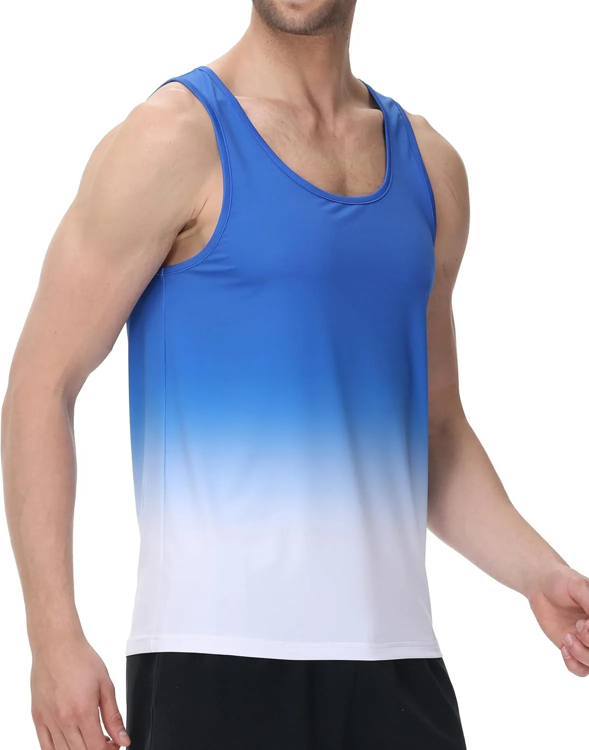 Satankud Men's Tank Tops Quick Dry Workout Gym Sleeveless Shirts Summer Beach Hawaiian Muscle Tee