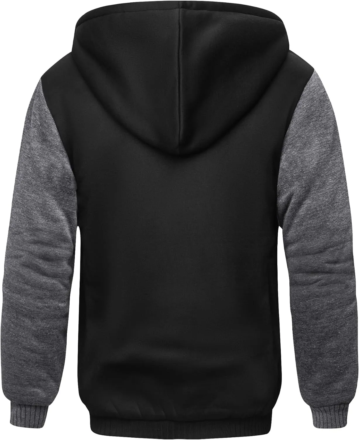 SCODI Hoodies for Men Heavyweight Fleece Sweatshirt - Full Zip Up Thick Sherpa Lined Hooded Jacket