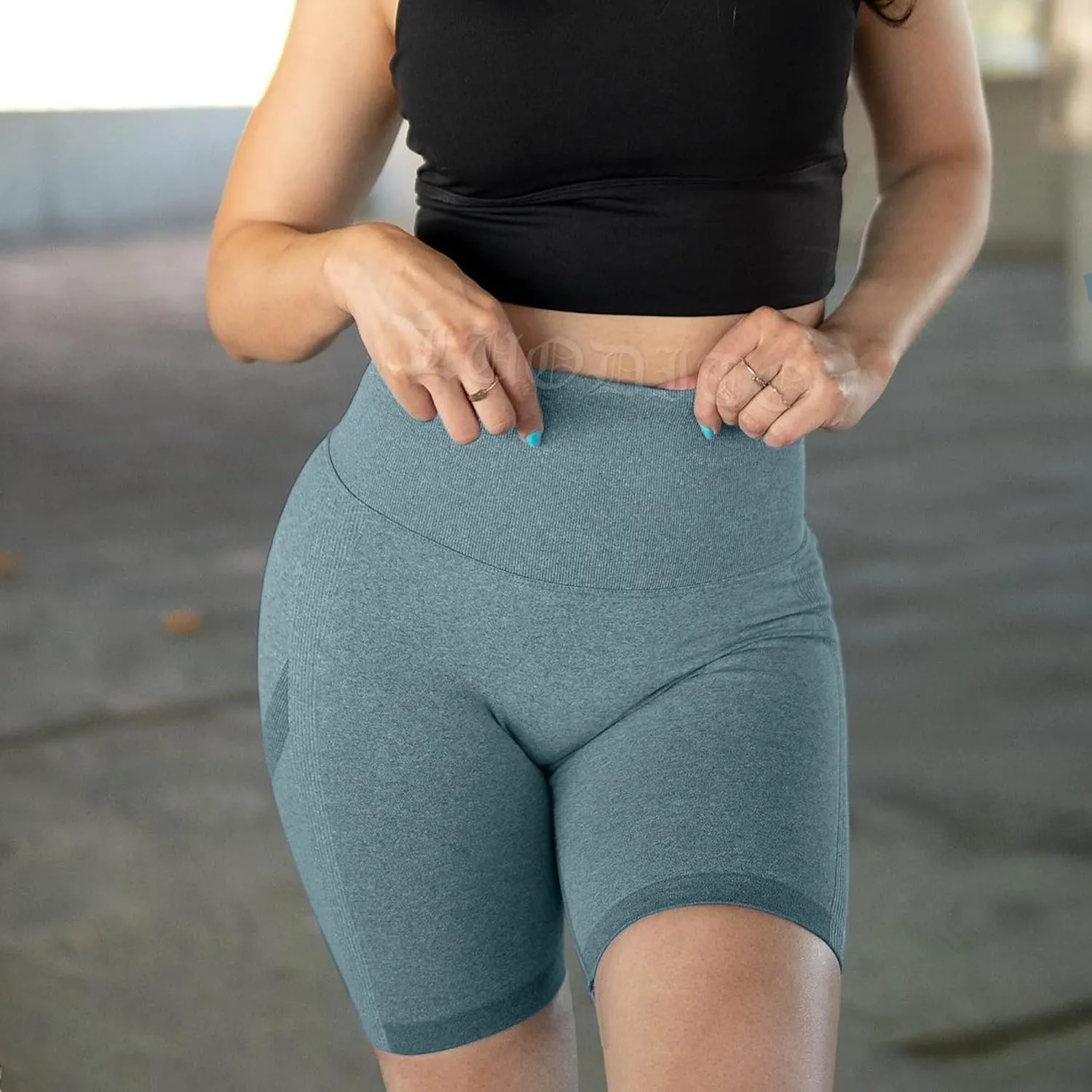 Scrunch Butt Lifting Shorts for Women Workout Gym Smile Contour Seamless Leggings High Waist Ruched Booty Yoga Shorts
