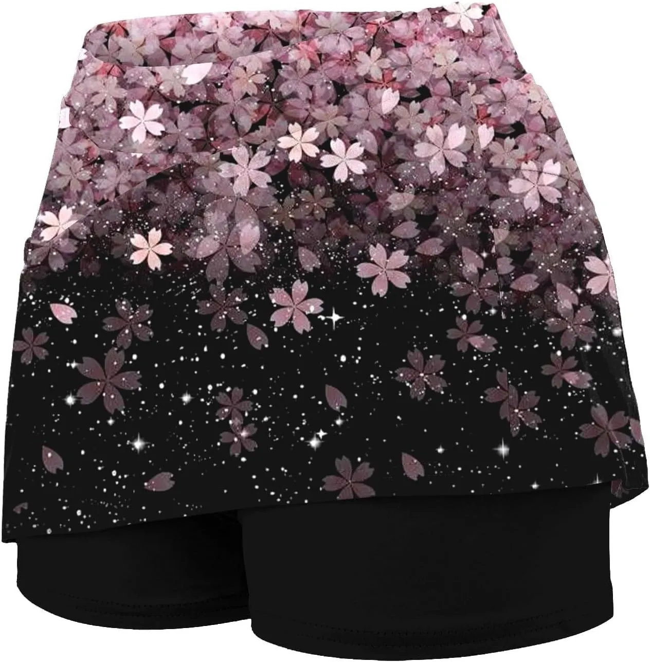 Segaven Skirts for Women Skinny Joggers Printed Running Skirt Tummy Control Workout Skorts Plus Size Athletic Shorts