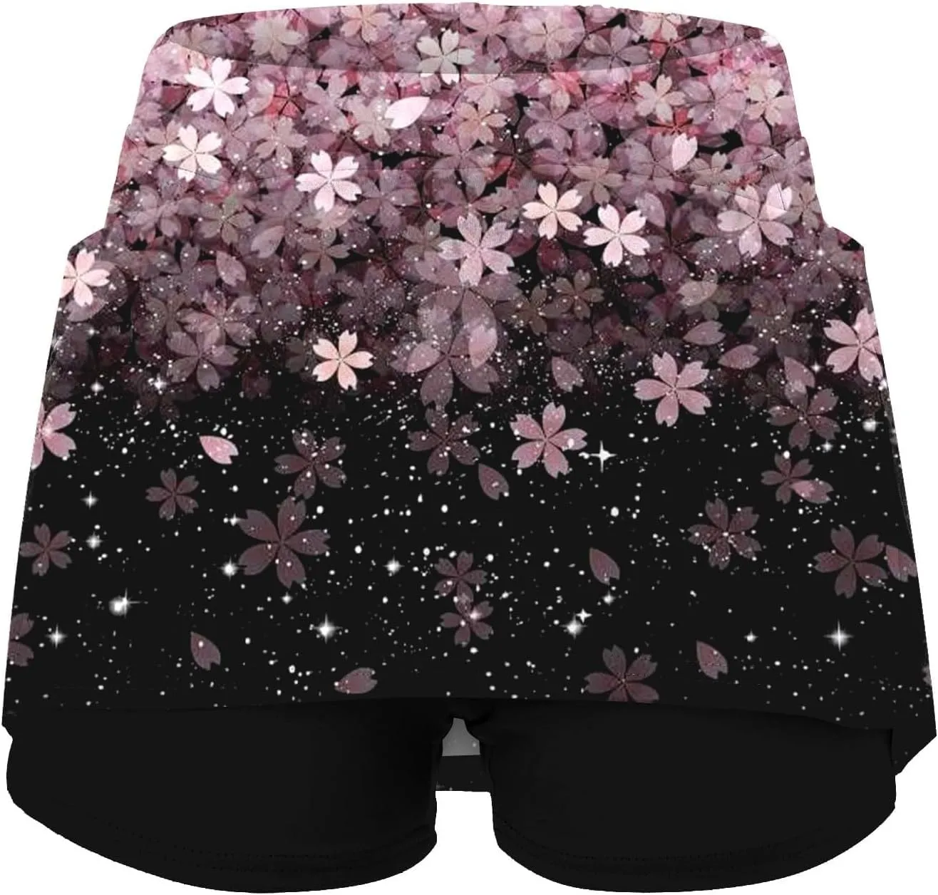 Segaven Skirts for Women Skinny Joggers Printed Running Skirt Tummy Control Workout Skorts Plus Size Athletic Shorts