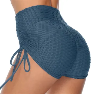 Sexy Booty Shorts for Women Butt Lift Leggings Shorts Scrunch Workout High Waisted Textured Hot Pants