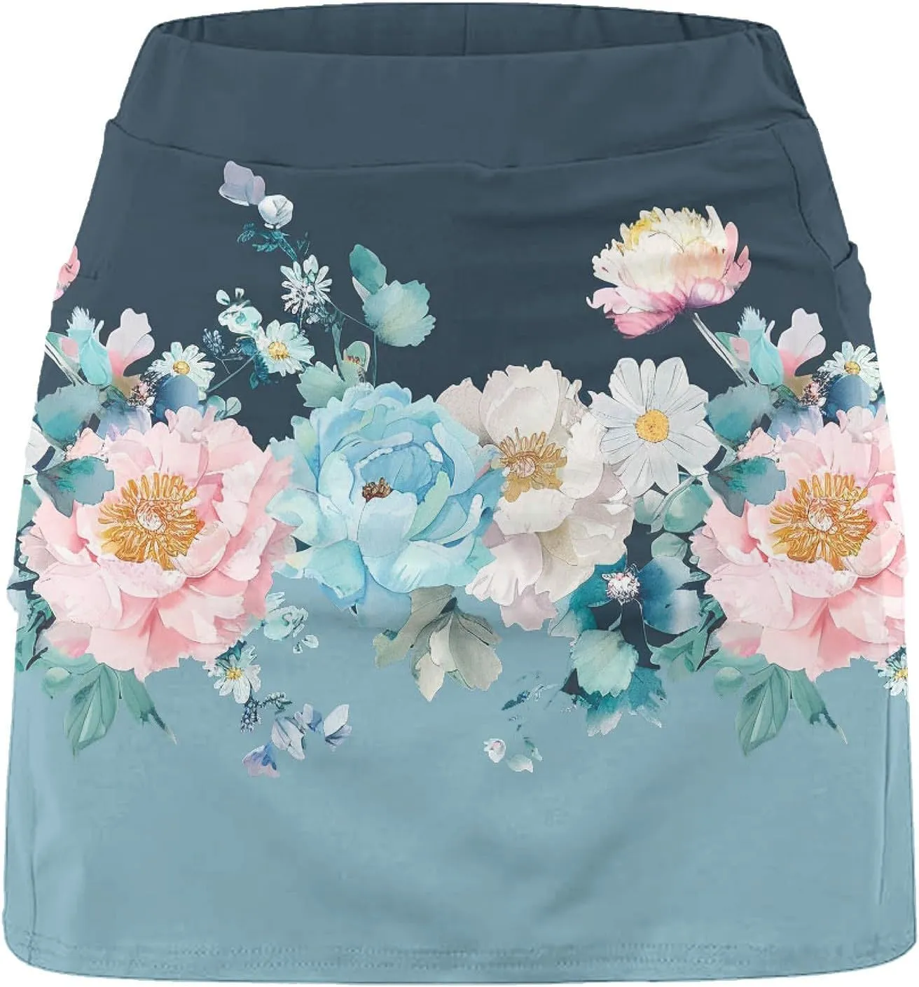 Skorts for Women Tummy Control High Waist Athletic Tennis Golf Skirts Comfy Lightweight Workout Running Biker Shorts