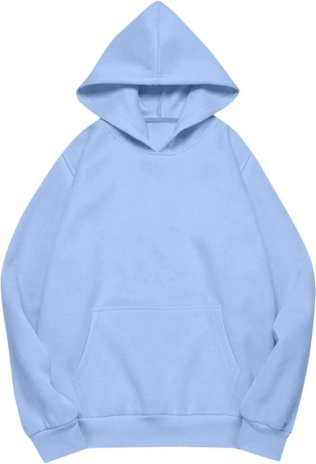 slqdgmryz Oversized Hoodies for Women Trendy Fleece Pullover Pockets Hooded Sweatshirts Preppy Plain Long Sleeve Y2k Hoodie
